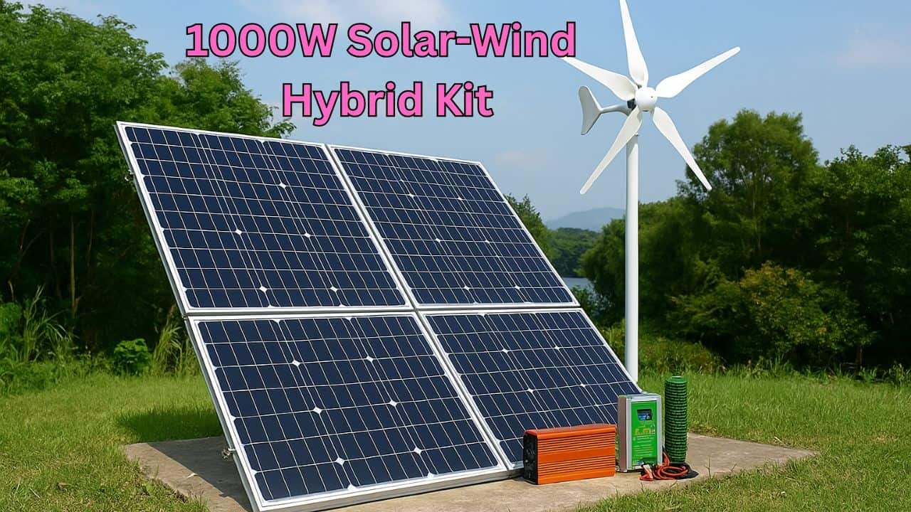 1000W Solar-Wind Hybrid Kit for home
