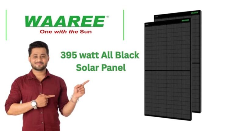 Waaree 395W all black solar panel price